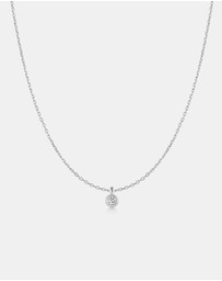 Ania Haie - Silver Classic Bezel-Set Solitaire Necklace