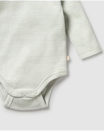 Wilson & Frenchy - Organic Stripe Rib Long Sleeve Bodysuit - Babies