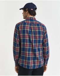 Gant - Regular Fit Checked Indigo Twill Shirt