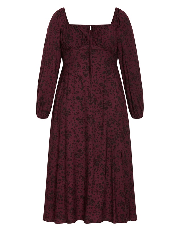 City Chic - Abbigail Long Sleeve Print Maxi Dress