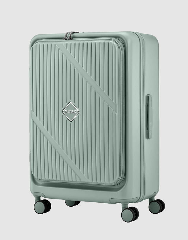 American Tourister - Velox Check-In Medium 68cm Suitcase Expandable Book Opening