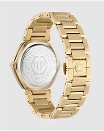 Philipp Plein - The Hexagon - Gold-Tone 38mm Black Dial Analogue watch