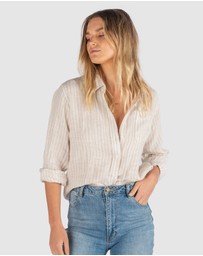 CAMIXA - Rina Striped Linen Shirt