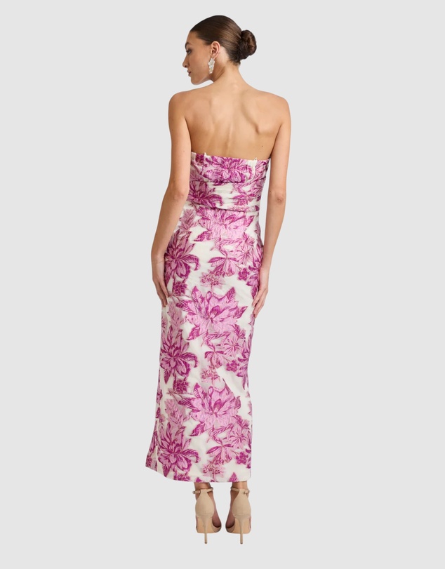 Romance by Honey and Beau - Seanna Bandeau V Neck Midi Dress