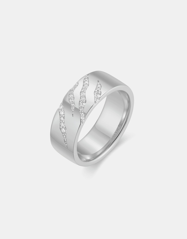 Ania Haie - Ania Haie Silver Tiger Stripe Band