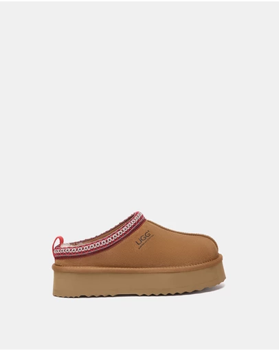 EVERAU - Australian Shepherd Ugg Tay Platform Cow Suede Upper House Shoes