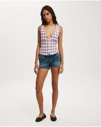 Cotton On - Haven Button Halter Top