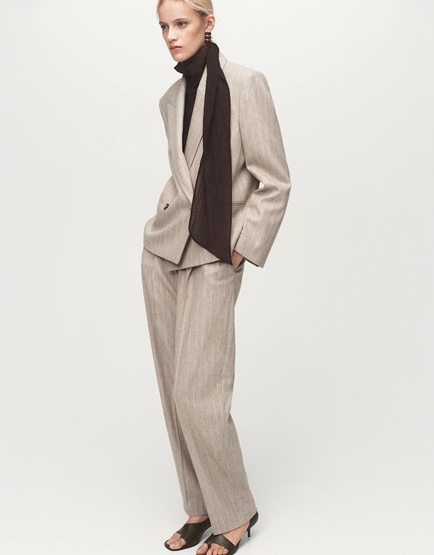 M.N.G - Pinstripe Wool Suit Trousers