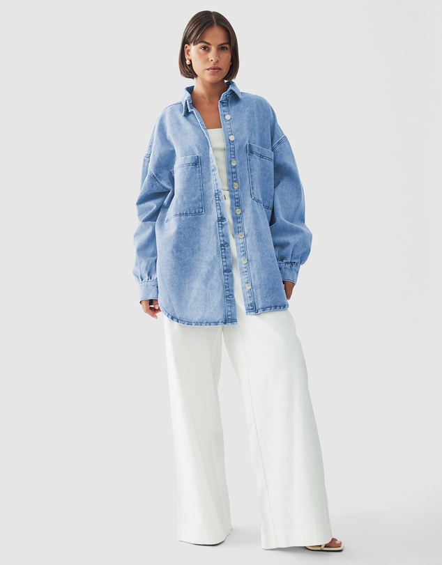The Fated - Val Oversized Denim Shacket