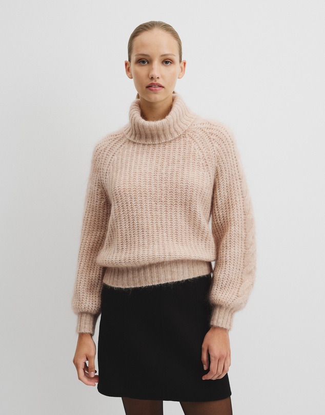 Country Road - Lofty Merino Wool Funnel Neck Knit