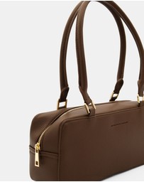 Morgan & Taylor - Mackenzie Rectangle Shoulder Handbag in Chocolate Brown