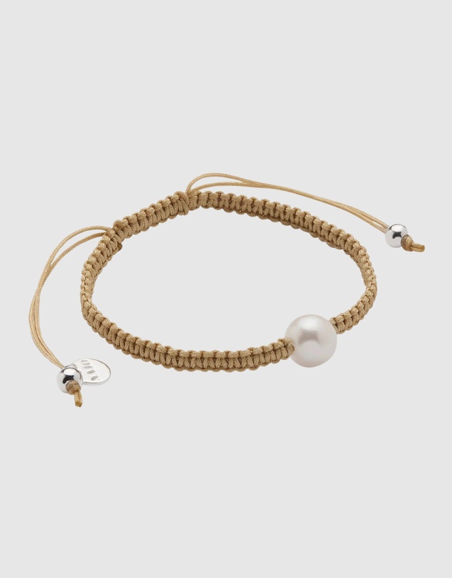 Najo - Coco Lagoon 10mm Pearl Bracelet - Camel