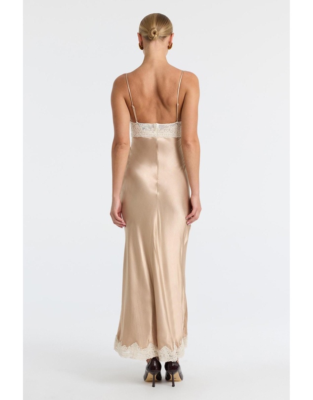 Bardot - Tzariana Satin Lace Midi Dress