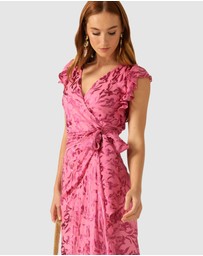 SACHA DRAKE - Bella Rose Maxi Wrap Dress