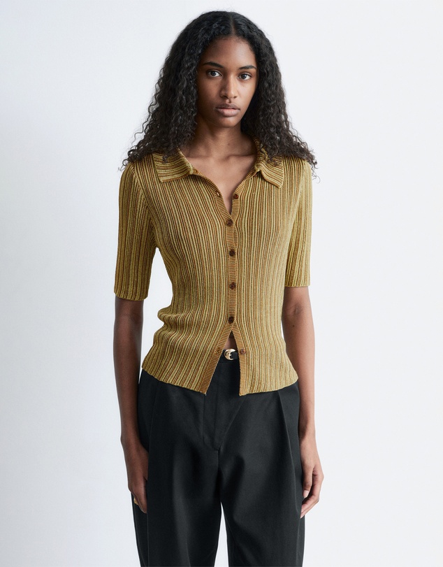& Other Stories - Rib-Knit Lurex Top