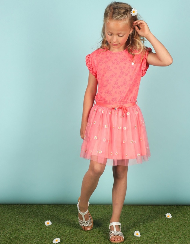 Le Chic - SQUID Daisy Embroidered Tutu Dress - Kids-Teens