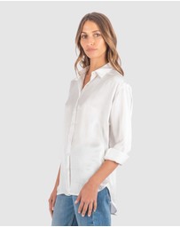 CAMIXA - Soie Satin Oversized Silk Shirt