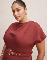 Forever New Curve - Kylee Curve Button Neck Dress