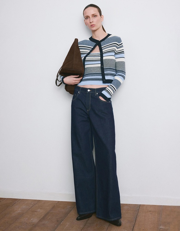 M.N.G - Stripped Knit Cardigan