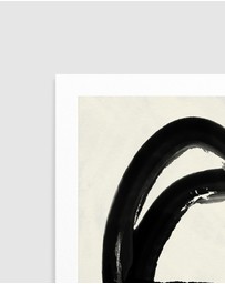 Olive et Oriel - Black Strokes No 2 by Treechild Art Print