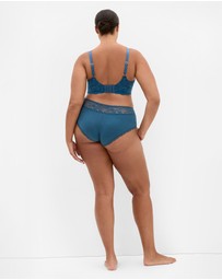 City Chic - Plus size Lara Underwire Bra - poseidon