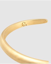 Elli Jewelry - Bracelet Bangle Round Open Elegant in 925 Sterling Silver Gold Plated