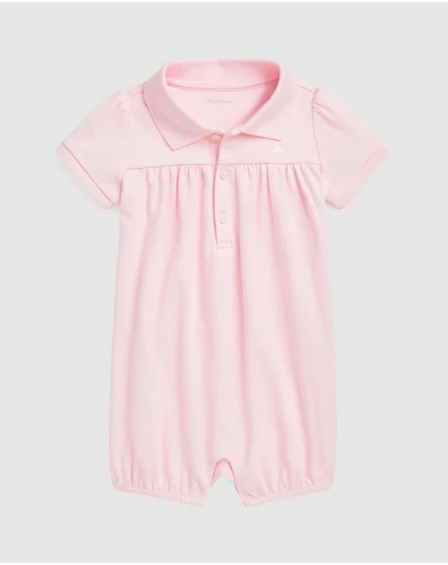Polo Ralph Lauren - Cotton Interlock Polo Bubble Shortalls - Babies