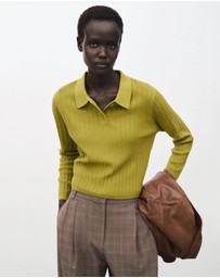 M.N.G - Polo-Neck Ribbed Sweater