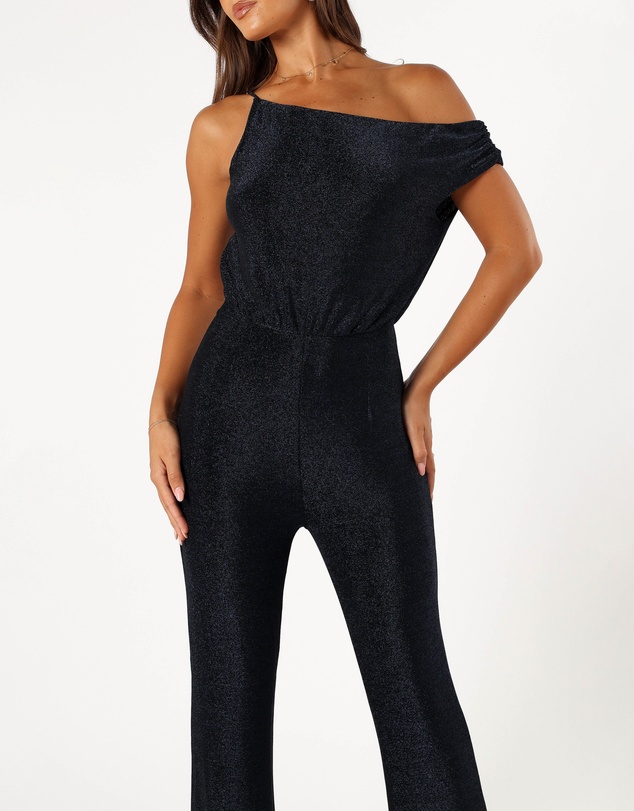 Petal & Pup - Heather One Shoulder Jumpsuit - Navy