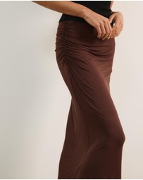 Atmos&Here - Tara Jersey Maxi Skirt with Gathers