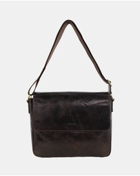 Pierre Cardin - Pierre Cardin Men's Leather Classic Messenger/Computer Bag