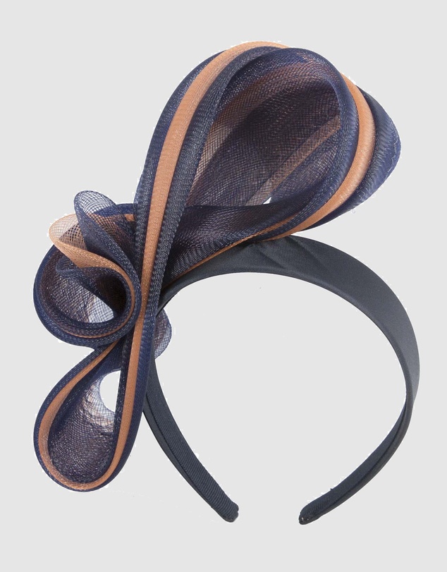 Fillies Collection - Bespoke Navy Nude Racing Fascinator