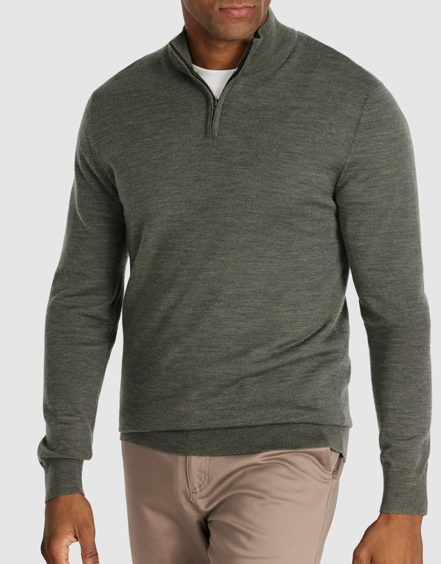 Tarocash - Asher Merino Wool Zip Knit