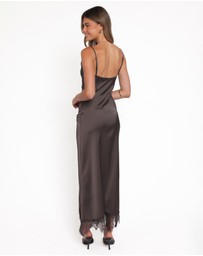Petal & Pup - Jeneva Lace Midi Dress - Brown