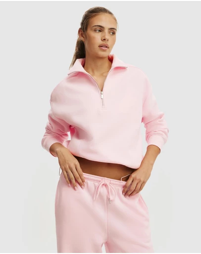 Cotton On Body Active - Plush Half Zip Sweatshirt