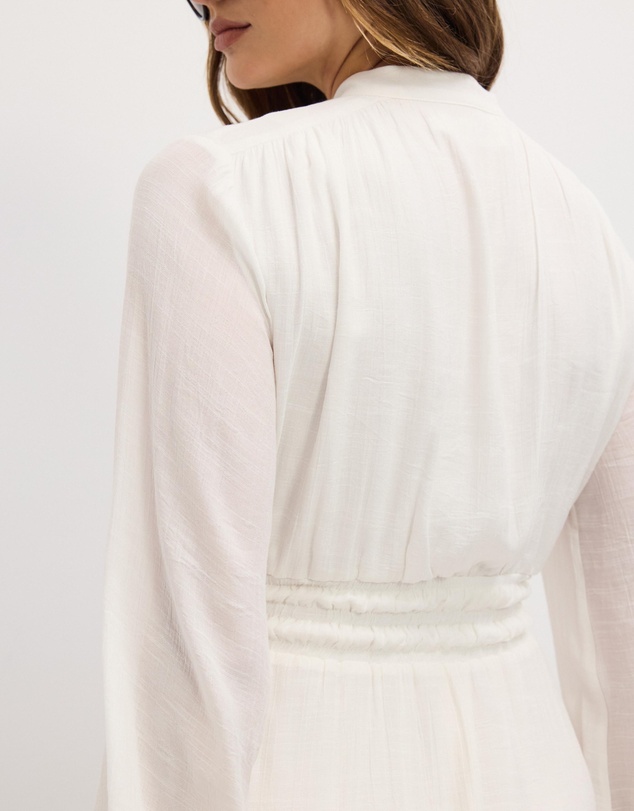 The Fated - Della Long Sleeve Gathered Mini Dress