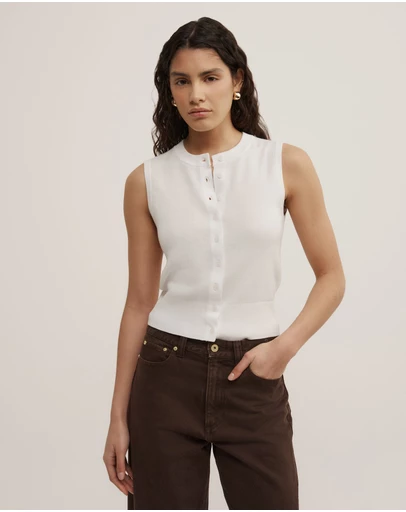 Witchery - Knit Button Tank