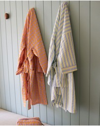 Mosey Me - Butter Blue Seersucker Short Robe