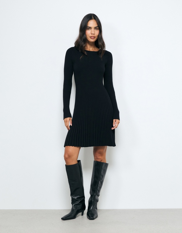 AERE - Leni Organic Cotton Knit Mini Dress