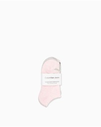 Calvin Klein - Womens Monogram Cushion Low Cut Socks