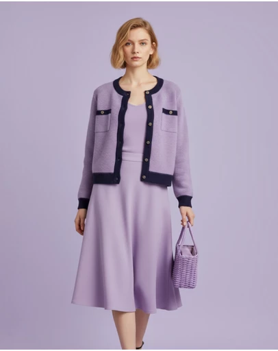 Mossée - Sybil Colour Block Knit Cardigan