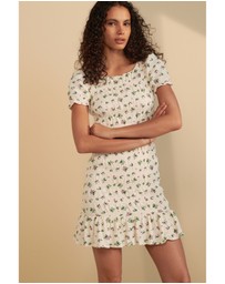 NEXT - Shirred Puff Sleeve Mini Dress