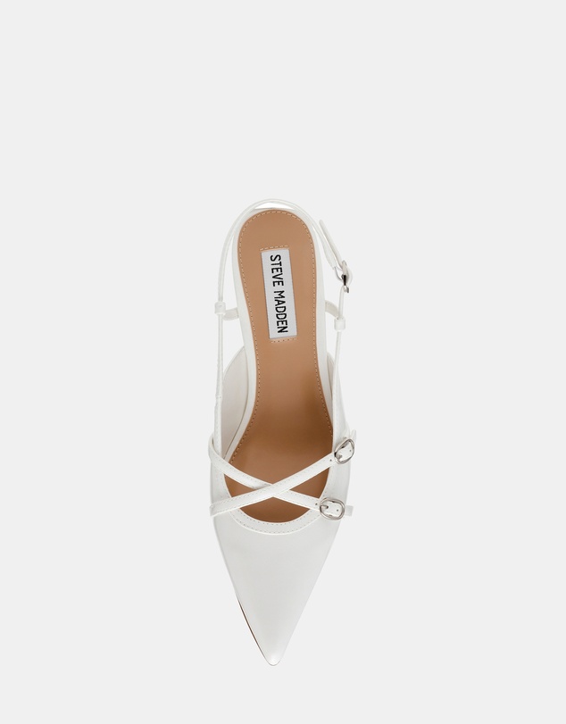 Steve Madden - Krave White Patent Heels