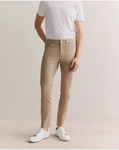 Trenery - Regular Fit Five Pocket Travel Pant in Desert