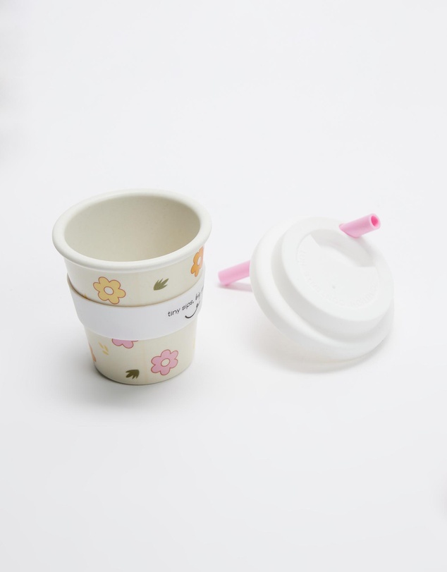 itti bitti - Bamboo Reusable Baby Cino Cup With 2 Straws - Babies-Kids