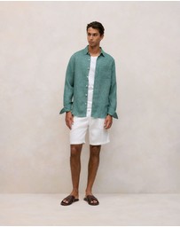 Trenery - Cotton Jersey Crew T-shirt in White