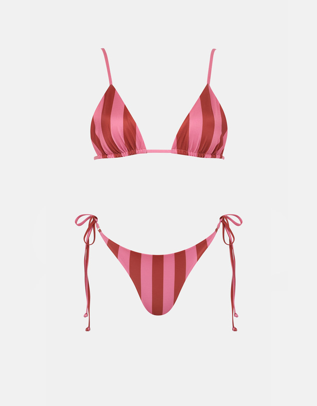 Sol Sana - Eclipse String Bikini Bottom Choc Stripe