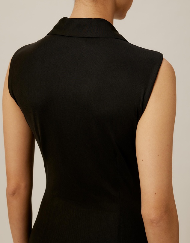 Tussah - Sleeveless Jersey Button Up Dress
