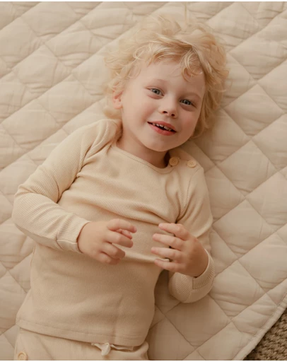 WITH LOVE FOR KIDS - Basics Thick Ribbed Long Sleeve Top - Kids
