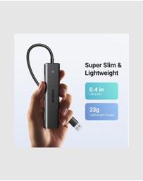 Ugreen - UGREEN 4 Port USB 3.0 Hub Satin Black